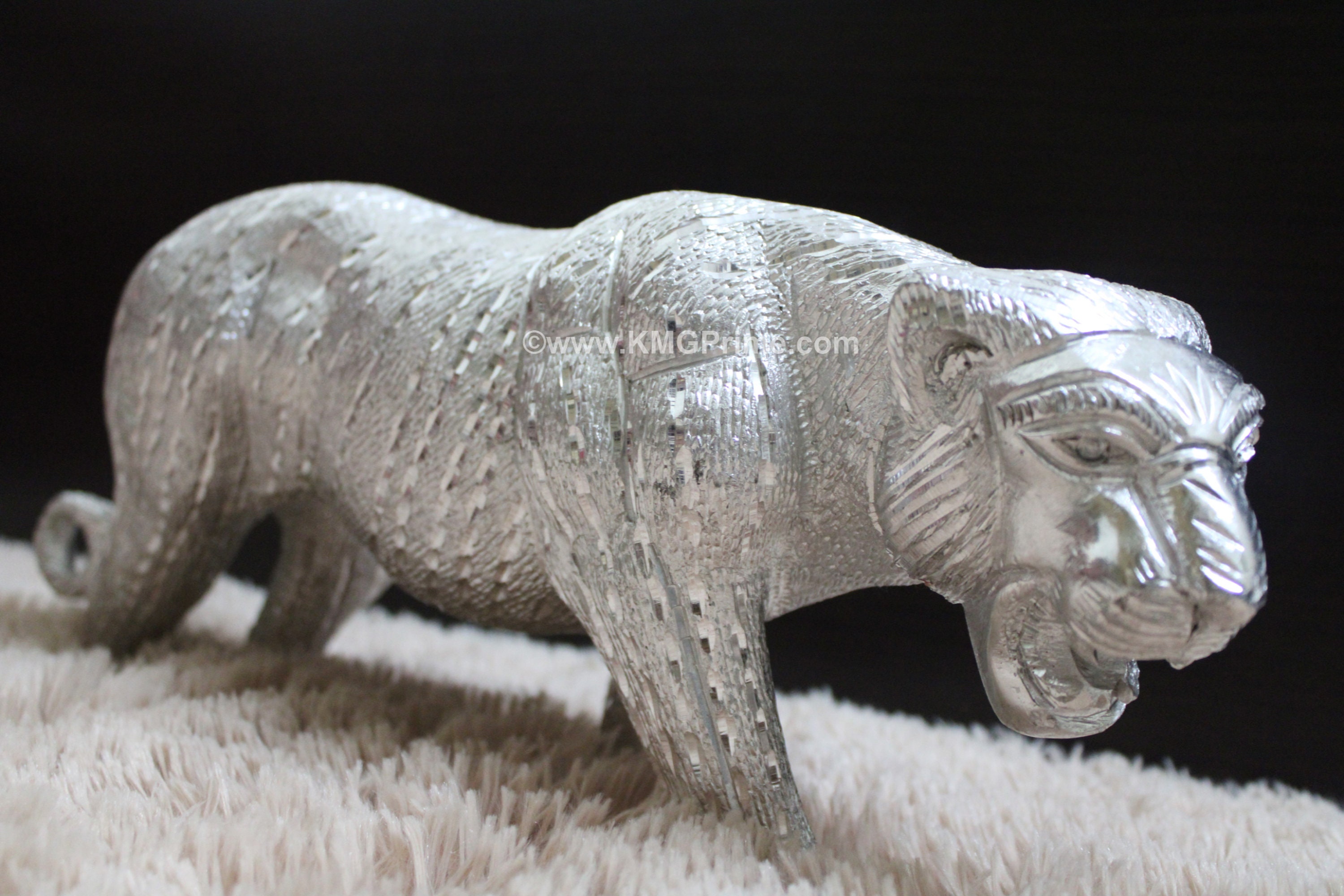 Tiger Statue Metal 10 Lbs Decor completely Handcarved Etsy Singapore