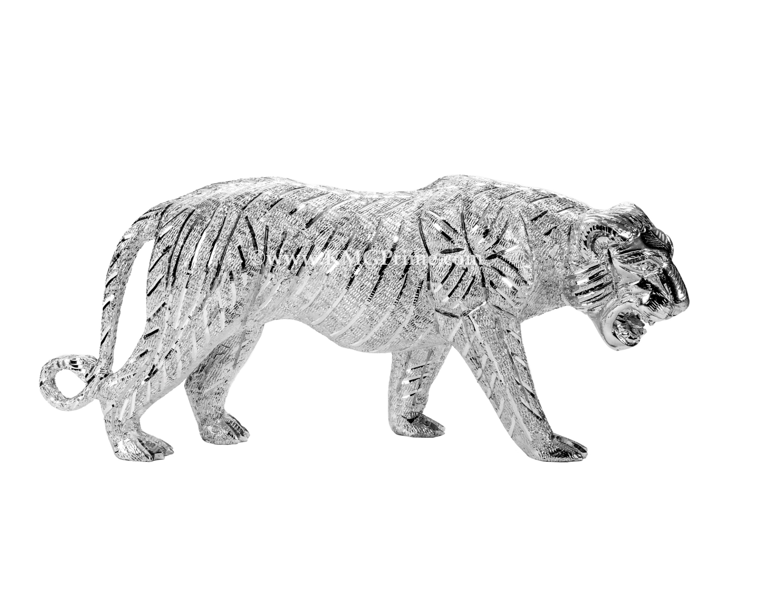 Tiger Statue Metal 10 Lbs Decor completely Handcarved Etsy