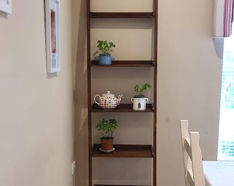 Ladder Shelf / Ladder Shelves - Walnut Stain