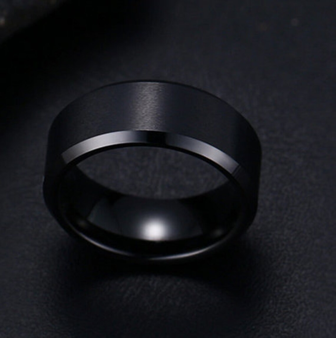 Fashion Charm Jewelry Ring Men Stainless Steel Black Rings for Etsy