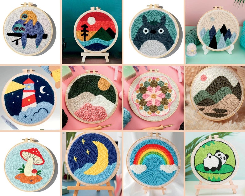 Punch Needles Kits for Beginnersbeginner Punch Needle Kit Etsy