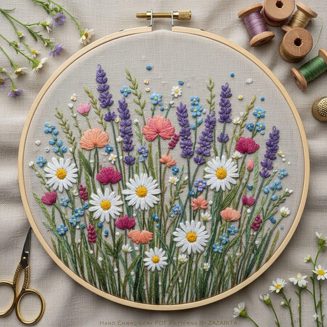 Wildebloom Pattern Program Wildflower Embroidery Pattern PDF: Beginner Floral Design (instant ...