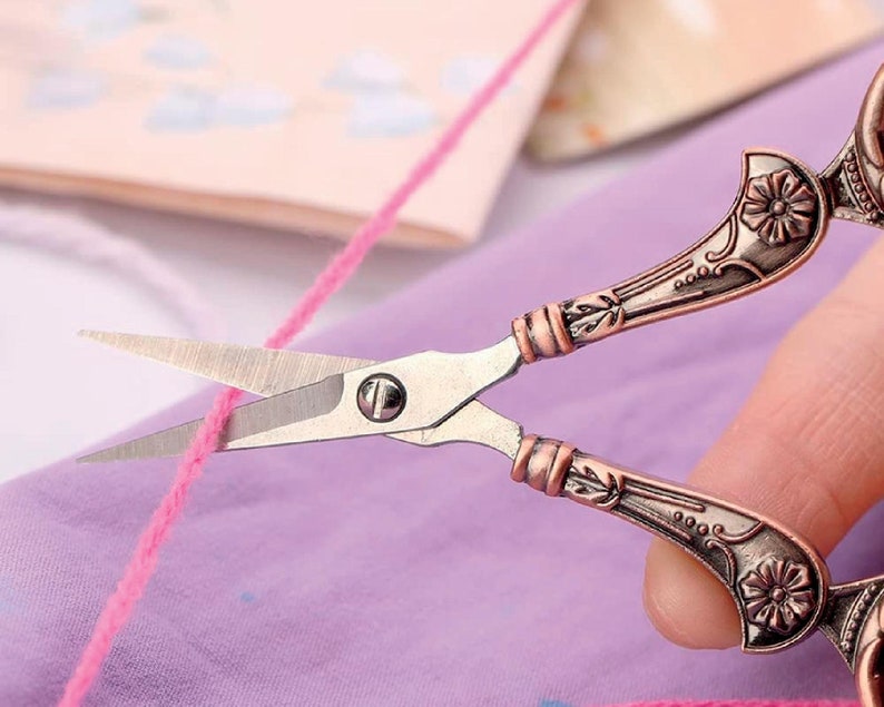 Vintage Scissors Kit Antique Embroidery Tool Kit European Etsy