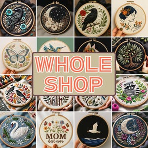 Best Embroidery Patterns, New hand embroidery designs ,Hand Embroidery Patterns pdf, Whole shop bundle,floral patterns,botanical embroidery