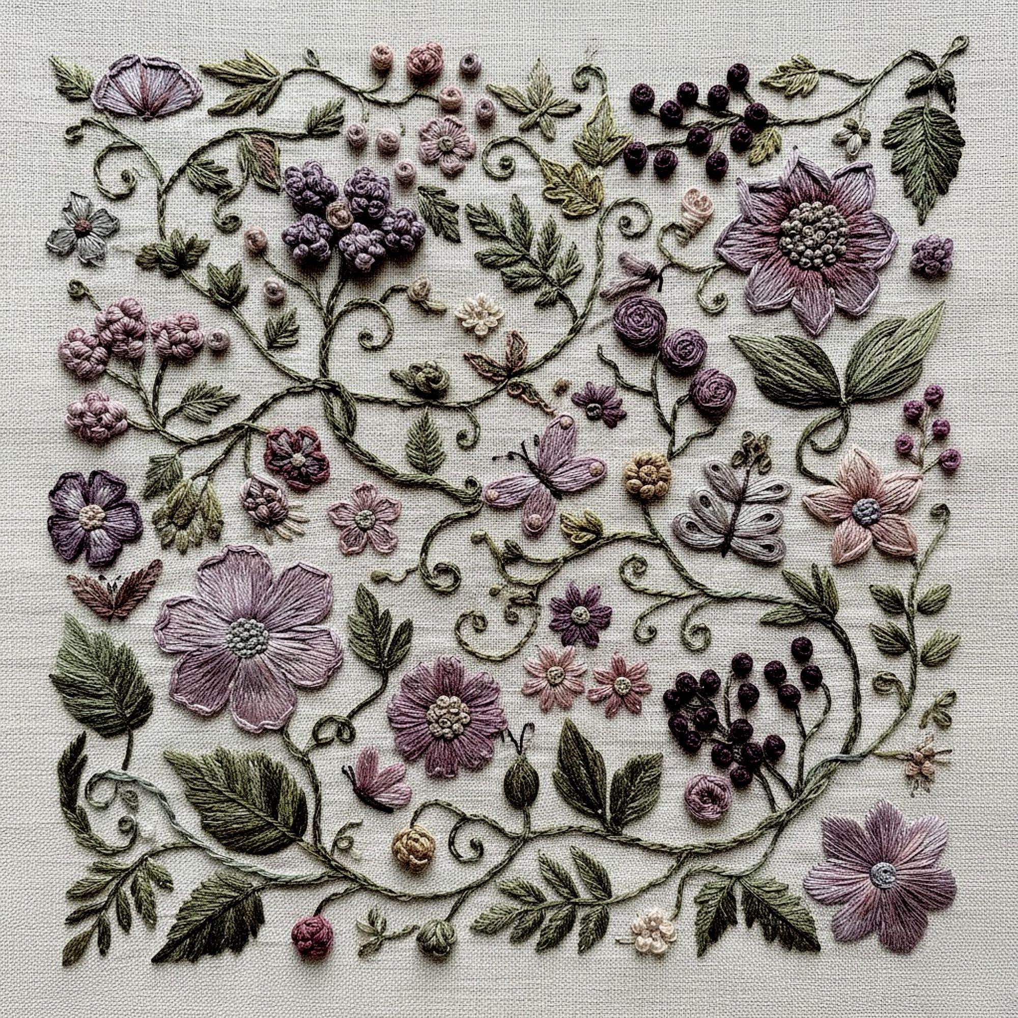 Vintage Flower Embroidery - Etsy