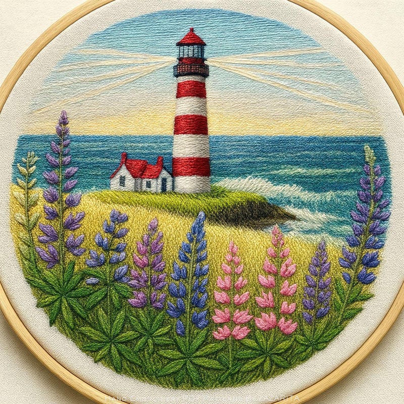 Lupin Embroidery Pattern - Etsy