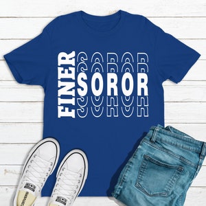 FINER GREEK Soror Shirt | Greek Sorority Clothing | Black Greek Sorors