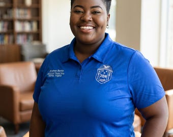 Zeta Phi Beta Sorority Polo Shirt | Chapter Polo Shirts | Classic White OR Blue Polo | Greek Life Apparel | Stylish Sorority