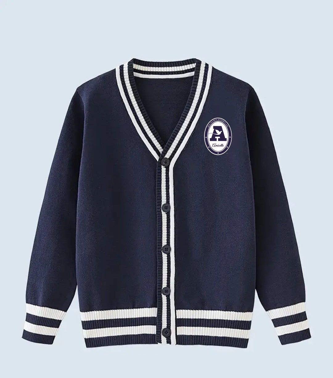 【最終値下】 ICECREAM KNIT CARDIGAN with BADGE Bouclé knit cardigan with gold buttons | Rich & Royal