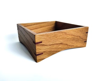 Artmus - Handgemaakte eikenhouten doos, houten opbergorganisator, juwelendoos, aandenkendoos, cadeau voor hem of haar