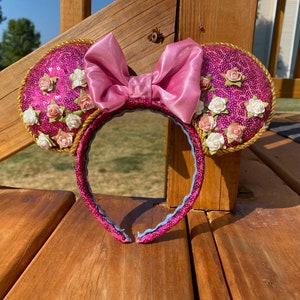 Sleeping Beauty Aurora Inspired Mickey Mouse Ears. Disney Ears.