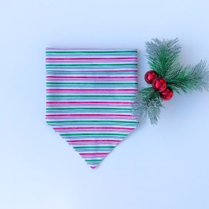DOG BANDANA | Candy Cane Stripes | Holiday Bandana | Christmas | Bandana | Dog Bandana | Holidays | Candy Cane | Handmade | Free Shipping