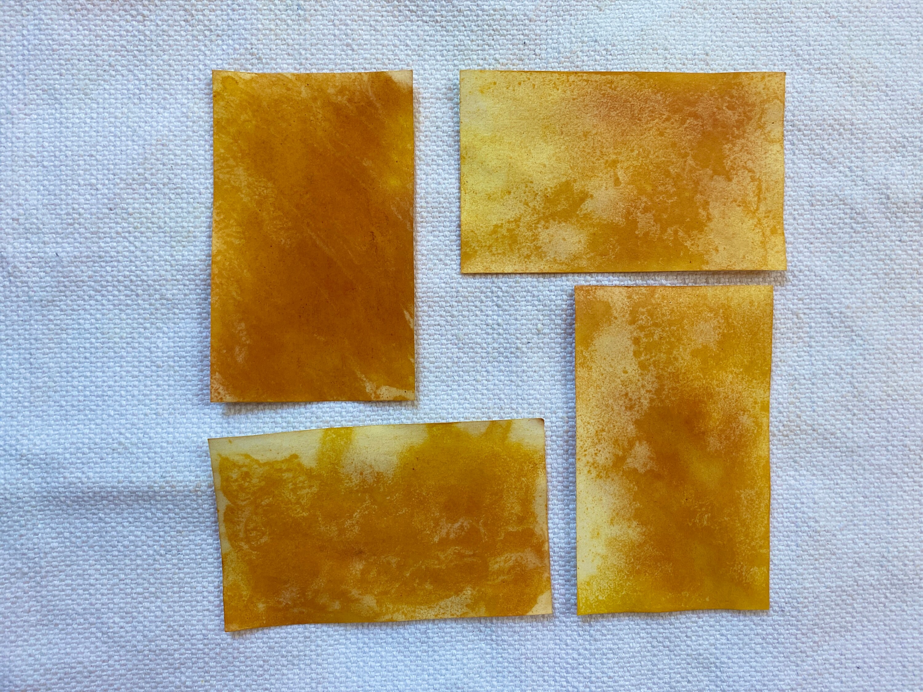 Turmeric HandDyed Paper Pack Yellow & Orange Etsy