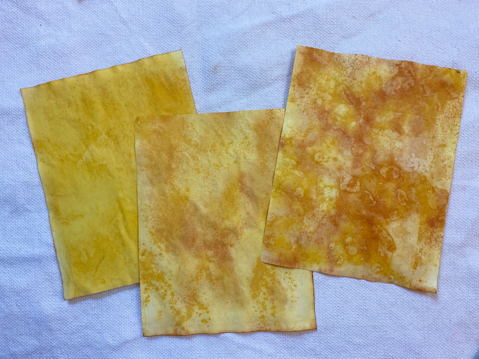 Turmeric Handdyed Paper Pack Yellow & Orange Etsy