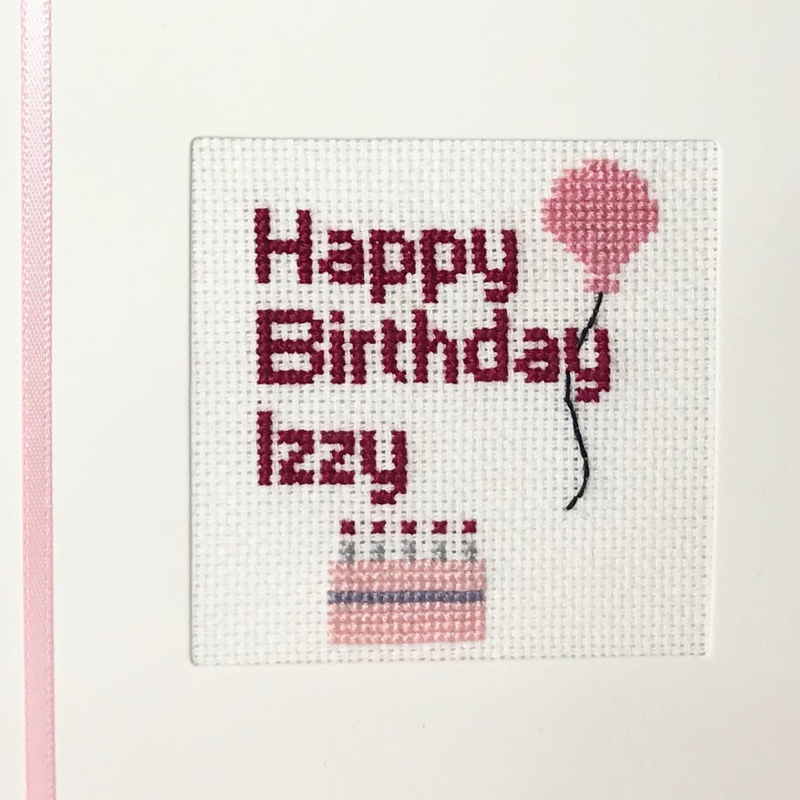 Handmade Personalised Cross Stitch Birthday Cards. 18th 21st Etsy