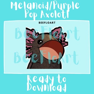 Animated Melanoid/Purple Axolotl (Pop Cat) | Emote | Ready to Download