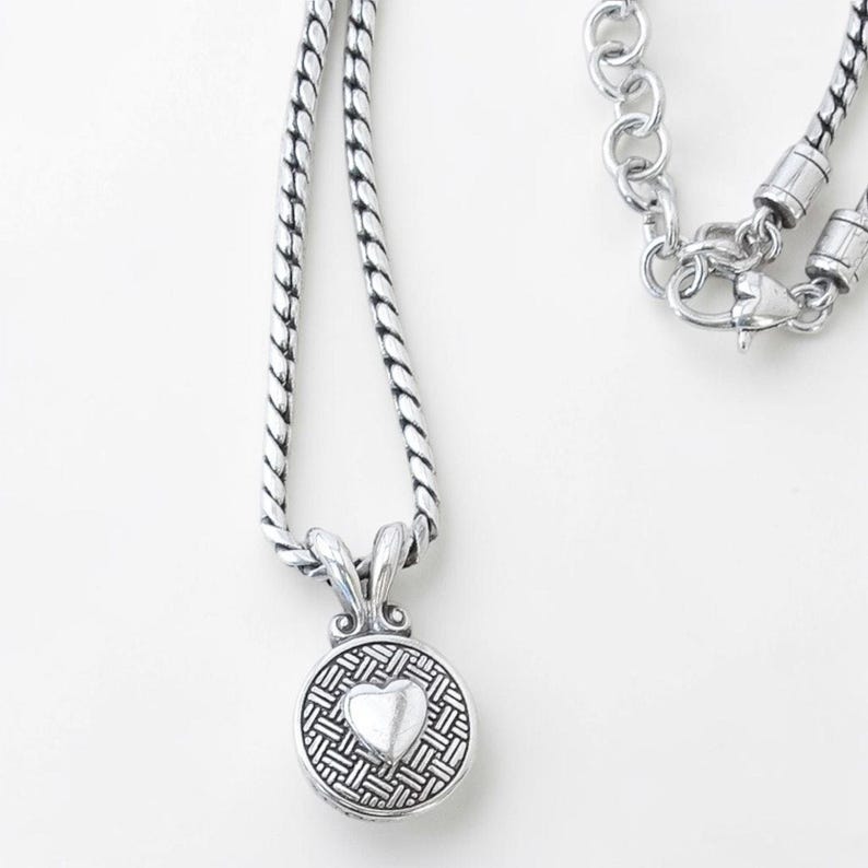 Vintage Brighton Heiress Pendant Necklace Silver Plated Retired Crystal image 5