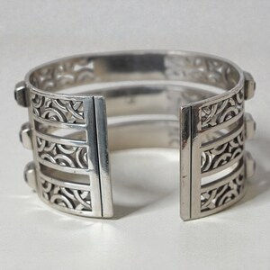 Brighton Bloc Haus Wide Cuff Bangle Bracelet Crystal Architectural 1.5 Inch image 4