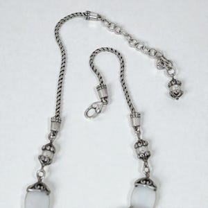 Brighton Mother Of Pearl Abalone Beaded Necklace Silver Plated Coastal Retired image 4