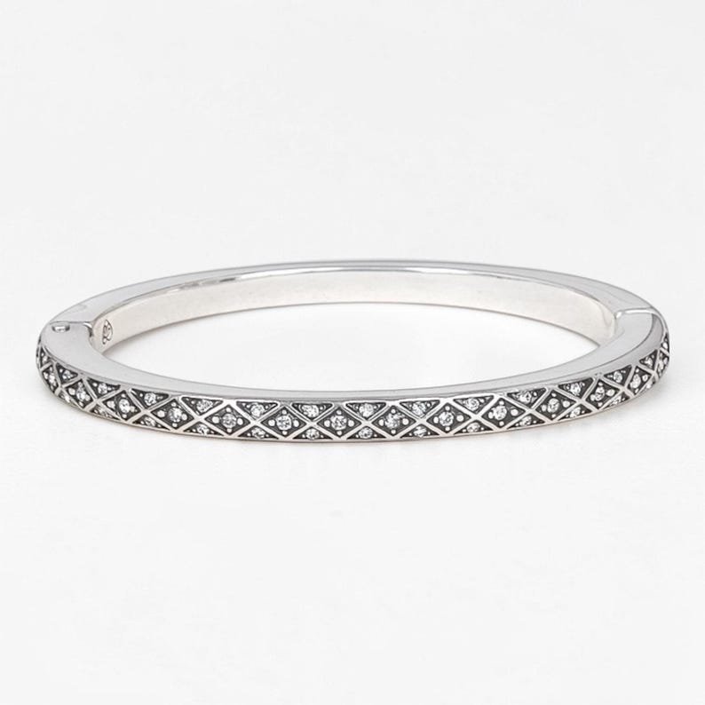 Bracelet jonc articulé diamant Brighton incrusté de cristal magnétique JB0392 2,5 pouces image 1