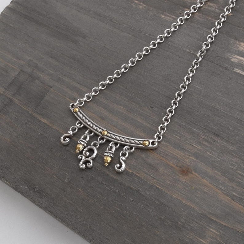 Brighton Bar Halsband Pärlor Guldfärgade Vintage Pensionerade Designersmycken Justerbara Samlarobjekt Statement bild 6