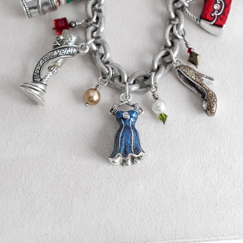 Brighton Celebration J37582 New Years Charm Bracelet Silver Plated Party Retired image 7