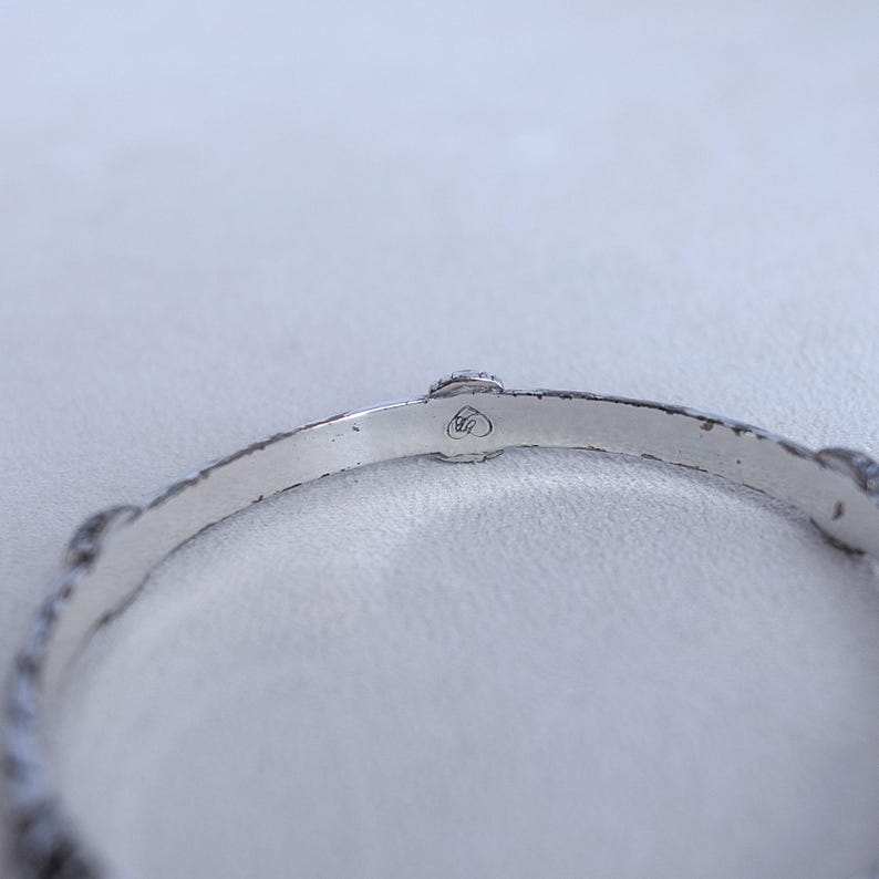 Brighton Slim Flätat Armband Silverpläterat Pendant 2,5" Stapelbart Style Vintage Smycken i Lager bild 4