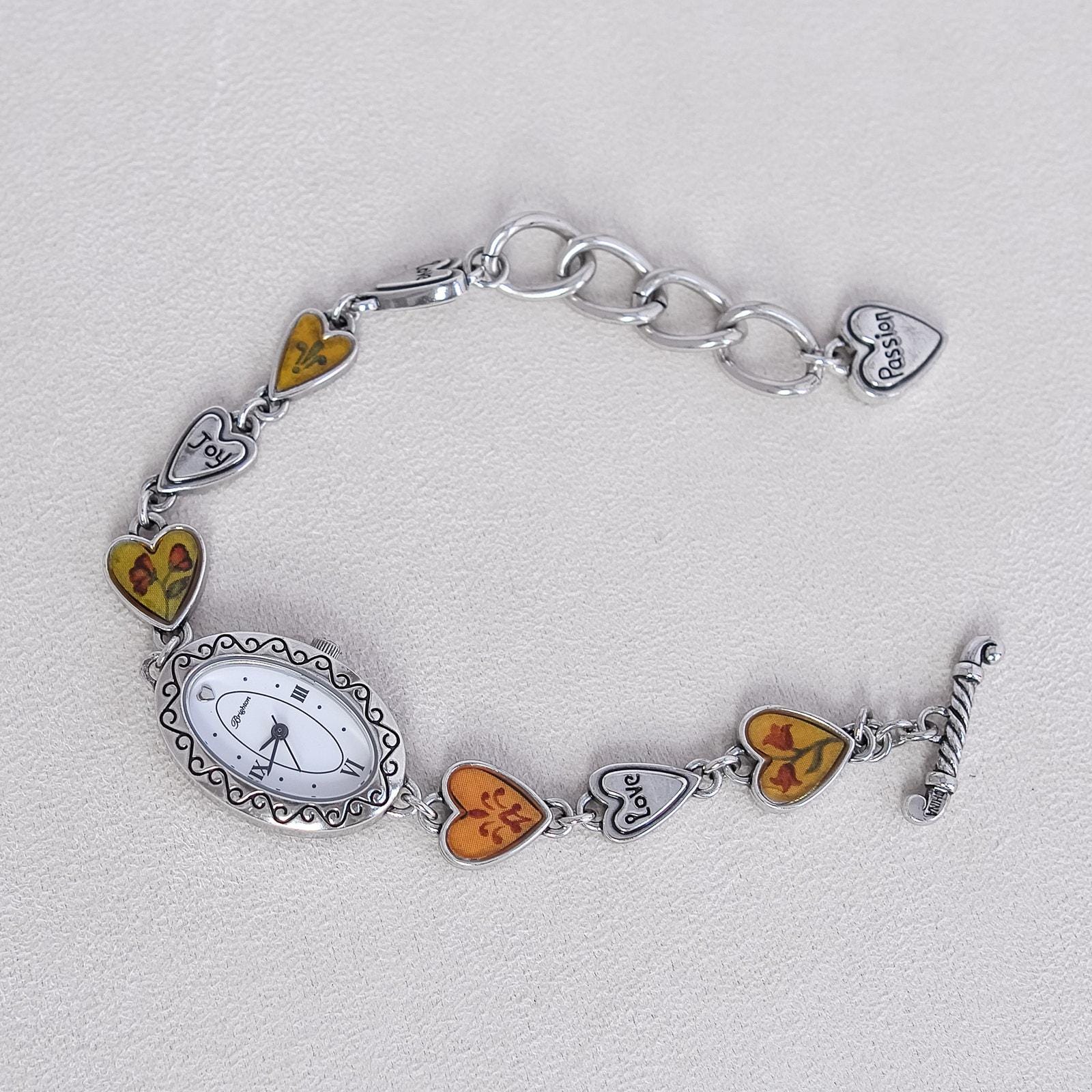Brighton Picadilly Watch: Vintage Silver Heart Links  display picture 2