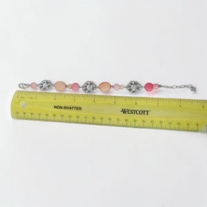 Brighton Paradise tuinarmband Daisy Charms roze stenen kralen zilver gepensioneerd afbeelding 5