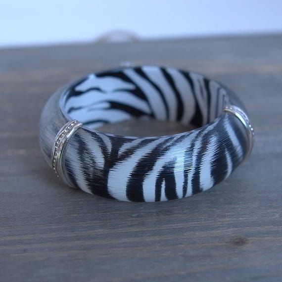 Brighton Zebra Bangle: Silver Plated Crystal Acce… - image 4