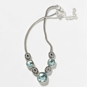 Collier Brighton Venus Rising Retired avec cristaux facettés bleus aqua, 16-18 pouces image 1