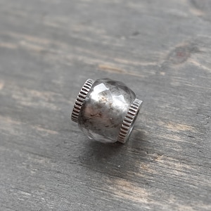 Brighton Spacer Charm Bead Gray/Clear Color Semi Transparent Vintage Retired