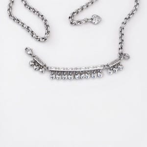 Brighton Rare Retired Skinny Chain Belt Dangling Hearts Silver Size Small 28In image 2