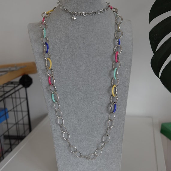 Brighton CARAMBA Long Chain Necklace Colorful Lin… - image 10