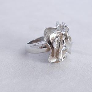 Silpada Flower Cluster Modernist Sterling Silver Ring Size 9 Cocktail Retired