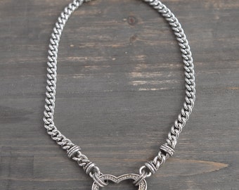 Brighton Urban Lights Curb Chain ketting dikke hartsluiting met kristallen 18"