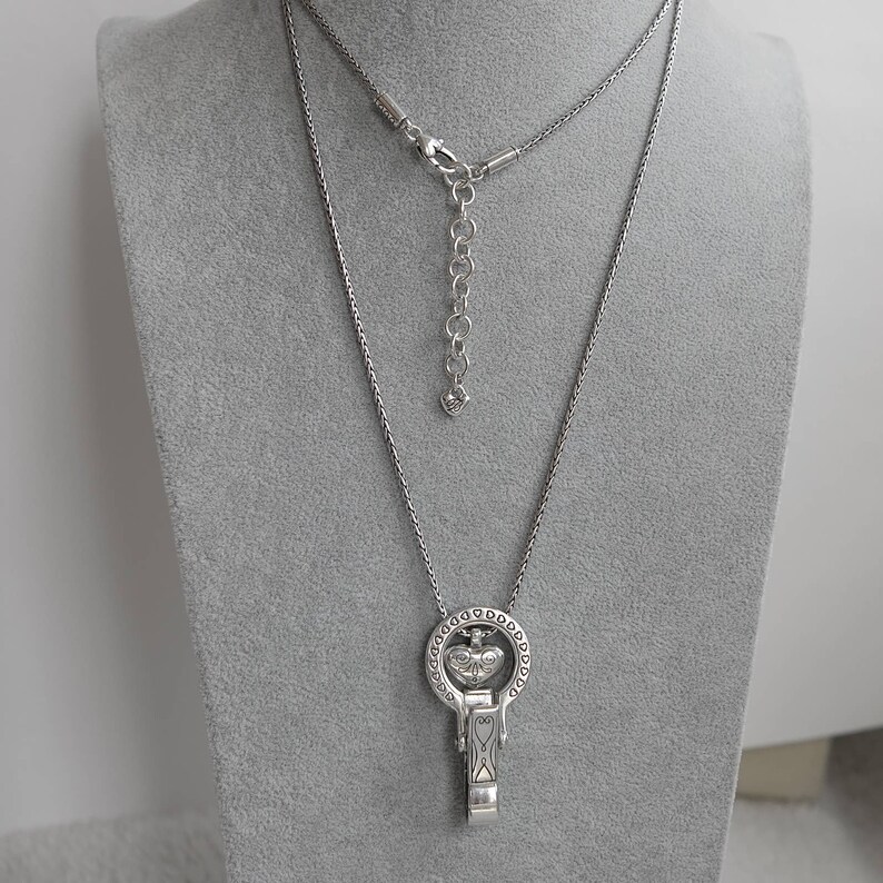 Brighton Lanyard Badge ID Holder Necklace Heart Clear Crystsl