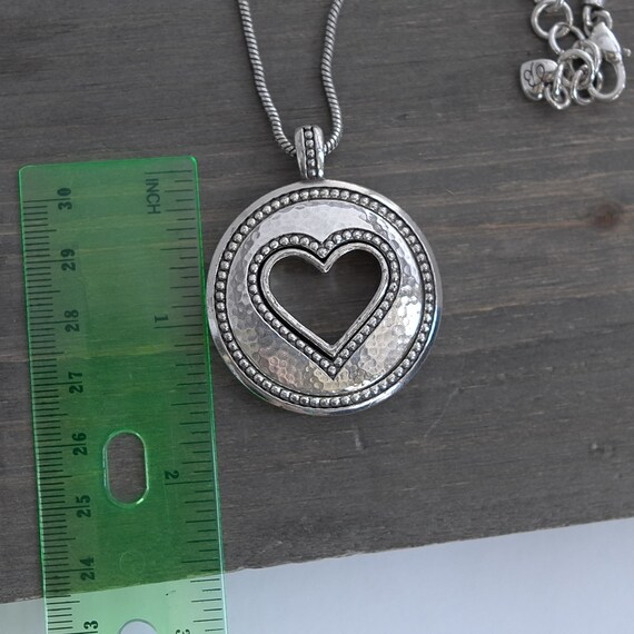Brighton Heart Cutout Circle Pendant Necklace Rev… - image 5