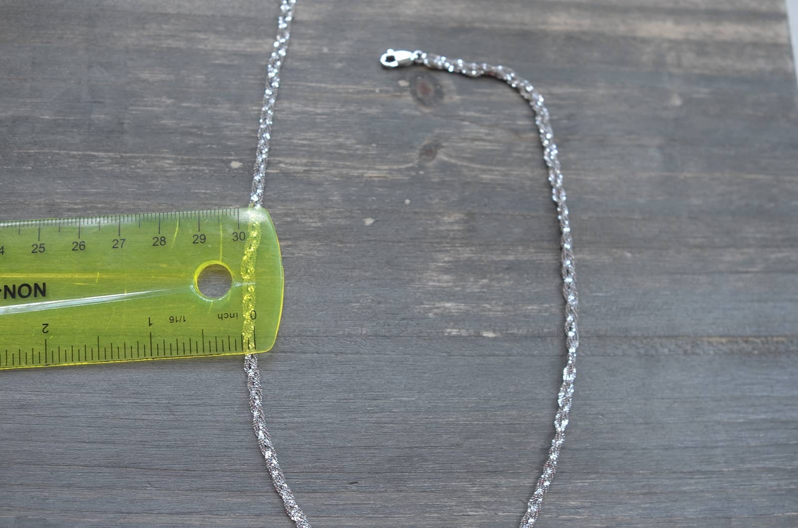 18k White Gold Margarita Chain Necklace 16