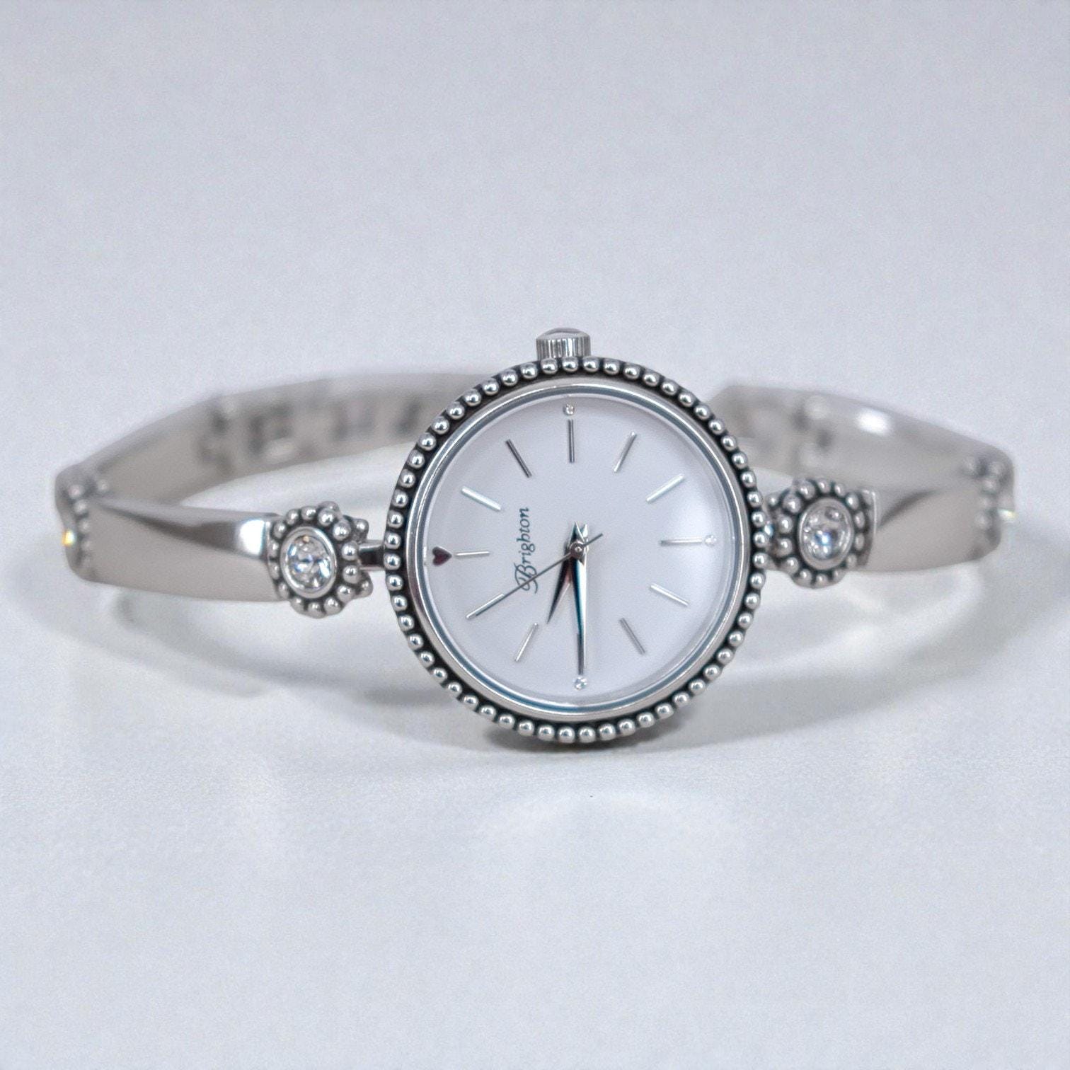 Brighton Crystal City Silver Plated Watch Bracelet Style 
