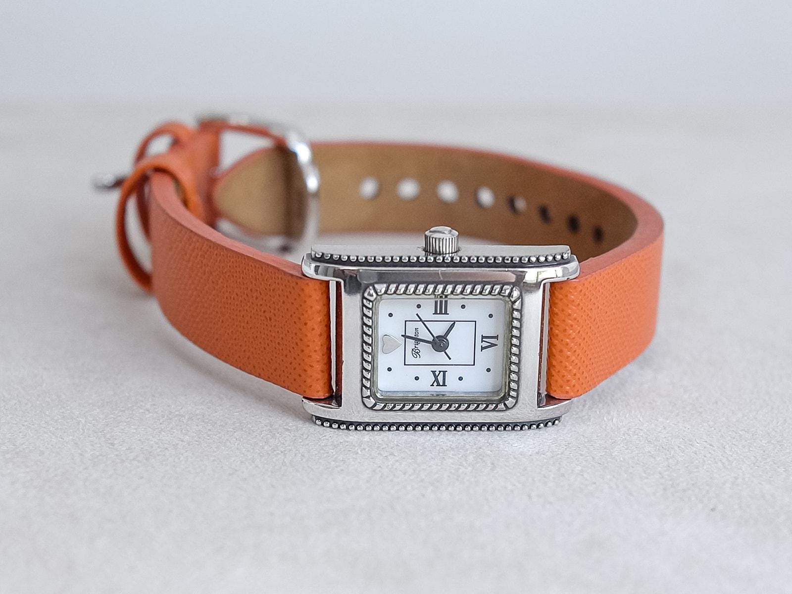 Vintage Brighton Jefferson Watch: Silver Plated, Orange  display picture 2