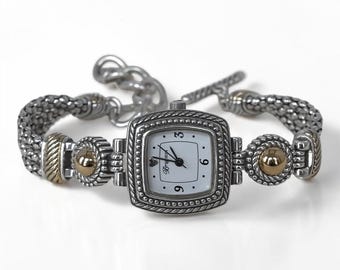 Brighton Short Hills Charm Watch Silver Plated Toggle Clasp  display picture 2