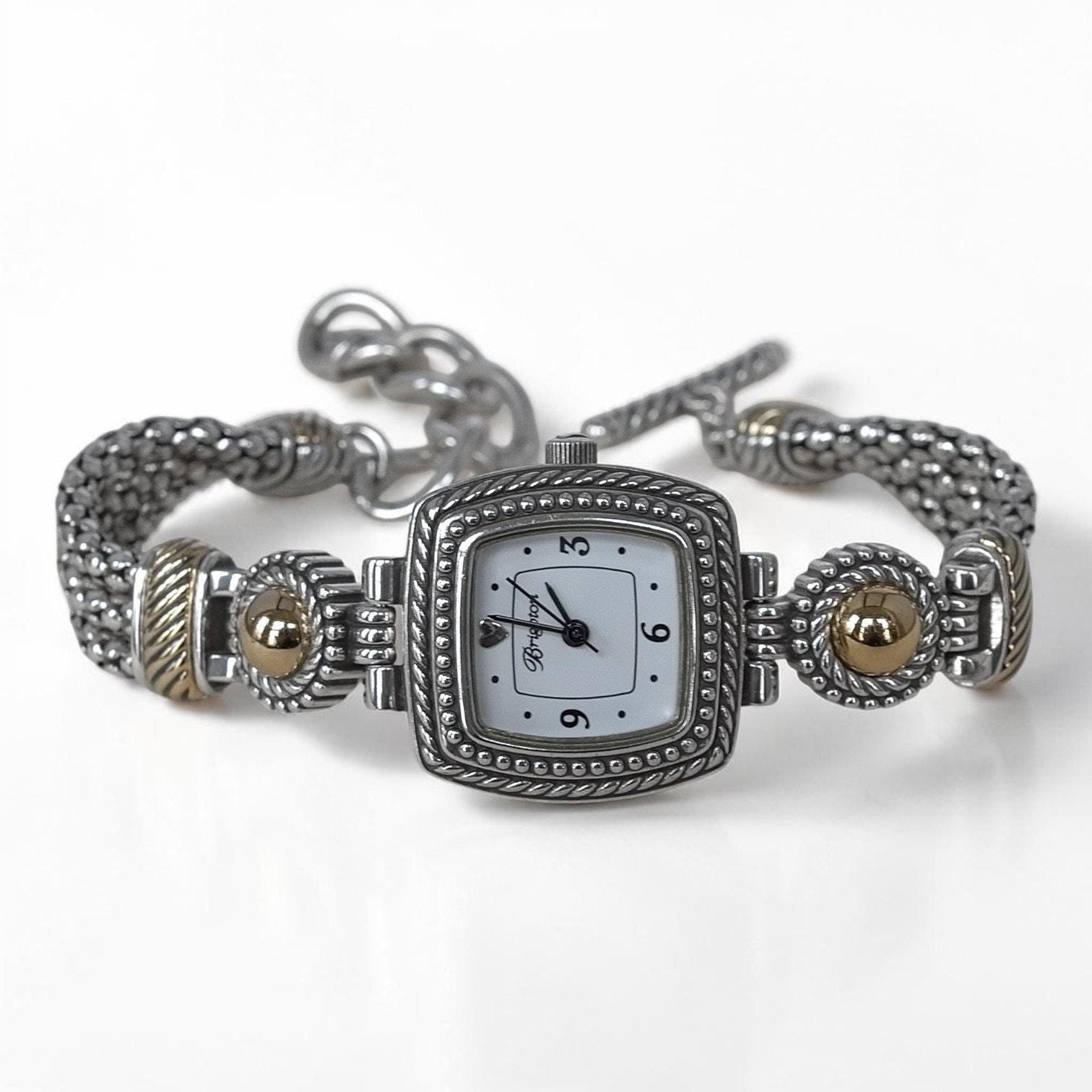 Brighton Monroe Two Tone Silver Gold Floral‎ Multi Strand Rope Toggle Watch Pretty Tough Two Tone Watch Band - Brighton main image 3