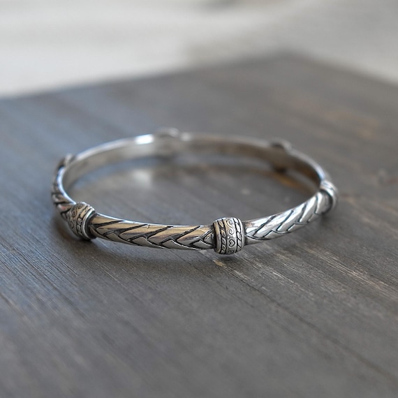 Brighton Braided Pattern Bangle Bracelet Plated R… - image 1