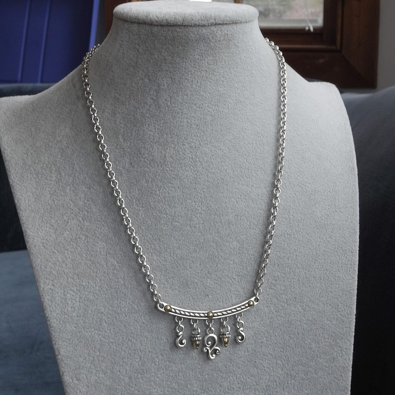 Brighton Bar Halsband Pärlor Guldfärgade Vintage Pensionerade Designersmycken Justerbara Samlarobjekt Statement bild 9