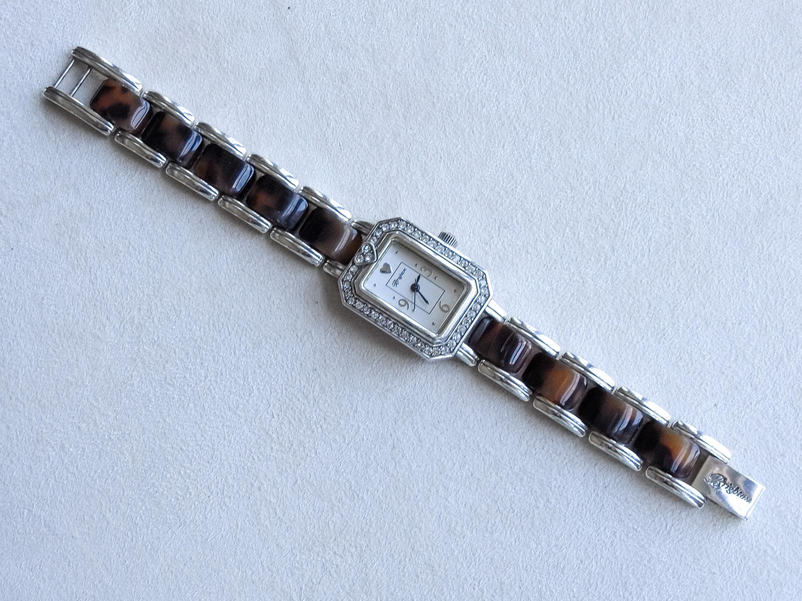 Vintage Brighton Encino Watch Silver Tone, Tortoise Shell, Rhinestone 7” Working Vintage Brighton Encino Tortoise Shell | Mercari main image 4