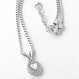 Vintage Brighton Heiress Pendant Necklace Silver Plated Retired Crystal image 4