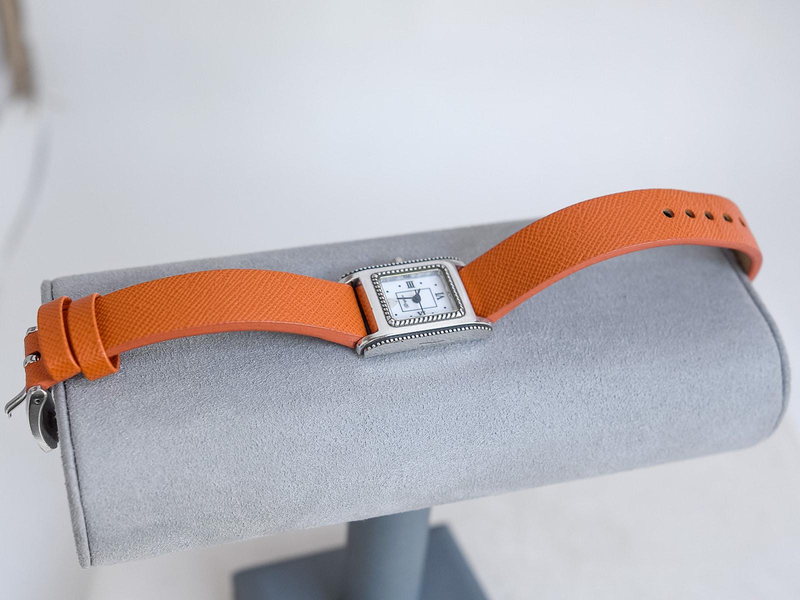 Brighton Women\'s Jefferson Watch Classi Working Silver Tone Interchangeable Band Vintage Brighton Jefferson Watch: Silver Plated, Orange  main image 3