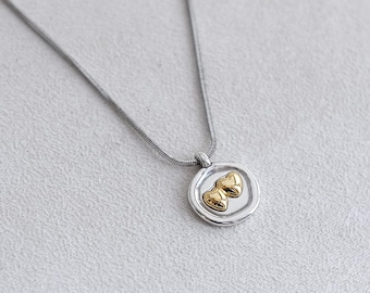 Brighton Gold Tone Heart Pendant Necklace: Engraved Dainty Jewelry