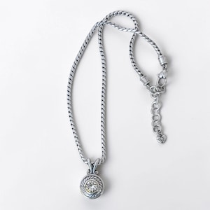 Vintage Brighton Heiress Pendant Necklace Silver Plated Retired Crystal image 1
